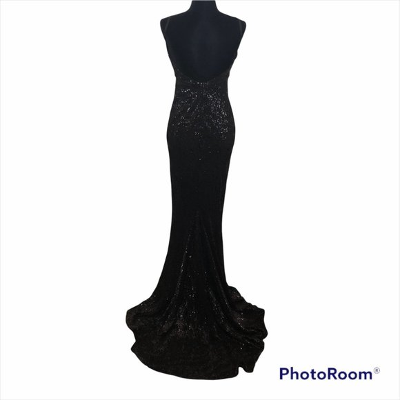 NWOT, Kiki Kouture Angelica Sequin Open Back dress - Picture 9 of 10